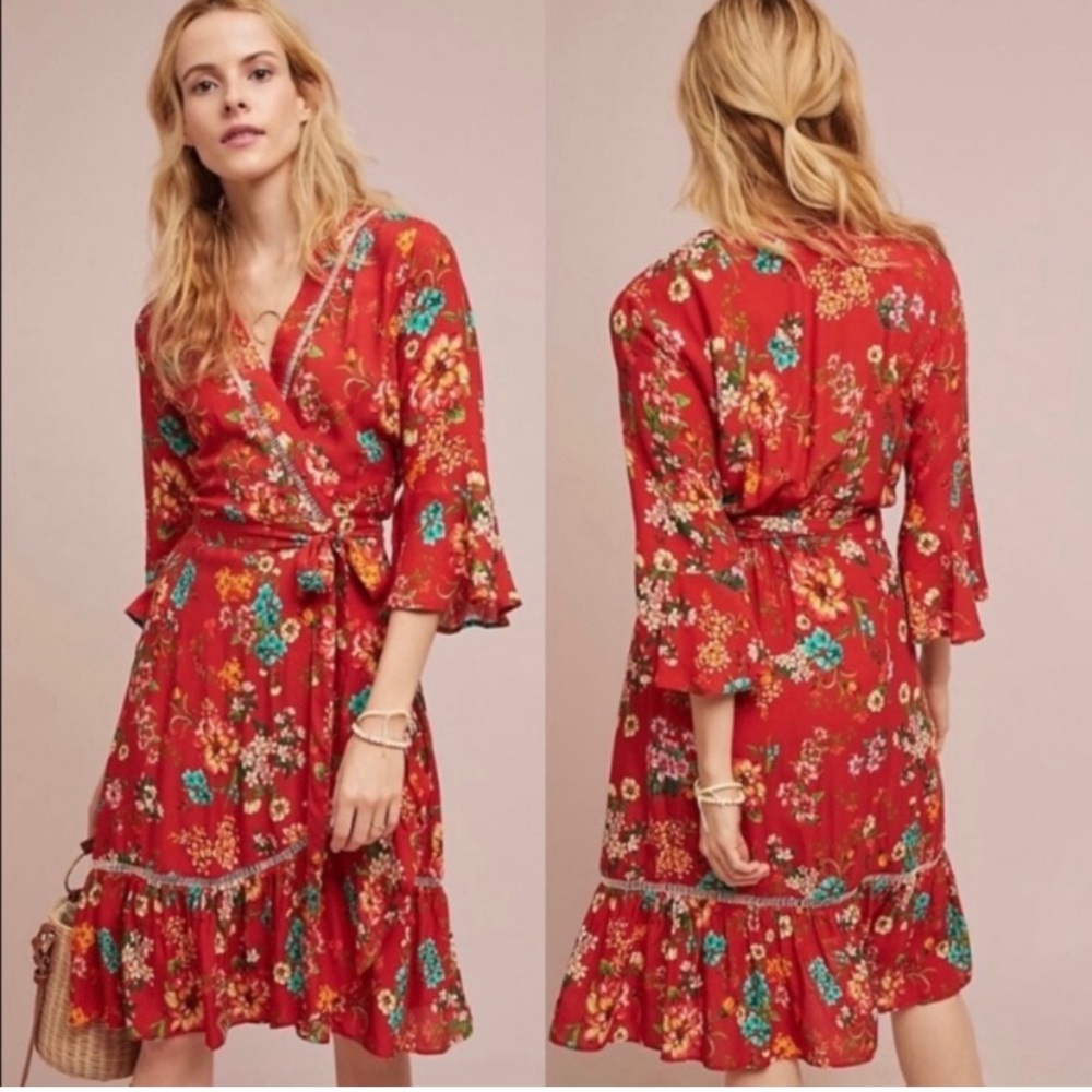 Farm Rio for Anthropologie Kenzie Wrap Dress